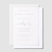 Bailee Modern Wedding Vellum Uitnodigingen (Offset)
