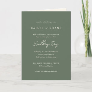 Bailee Olive Green Modern Wedding