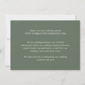 Bailee Olive Green Modern Wedding Save The Date (Achterkant)