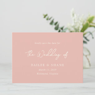 Bailee Peach Moderne bruiloft Save The Date