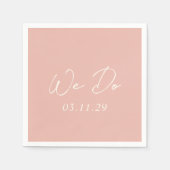 Bailee Peach Moderne bruiloft Servet (Voorkant)