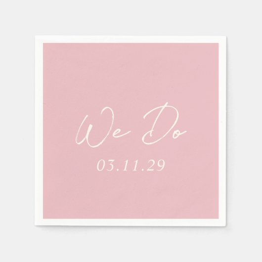 Bailee Roze Moderne bruiloft Servet (Voorkant)