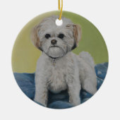 Bailey Bichon/shihtzu Art Ornament (Voorkant)