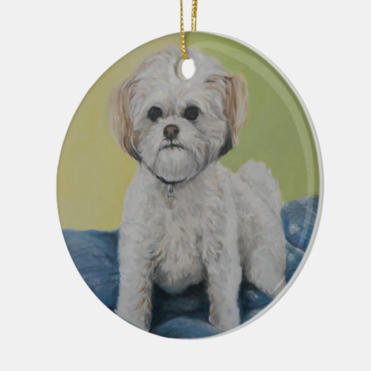Bailey Bichon/shihtzu Art Ornament (Links)