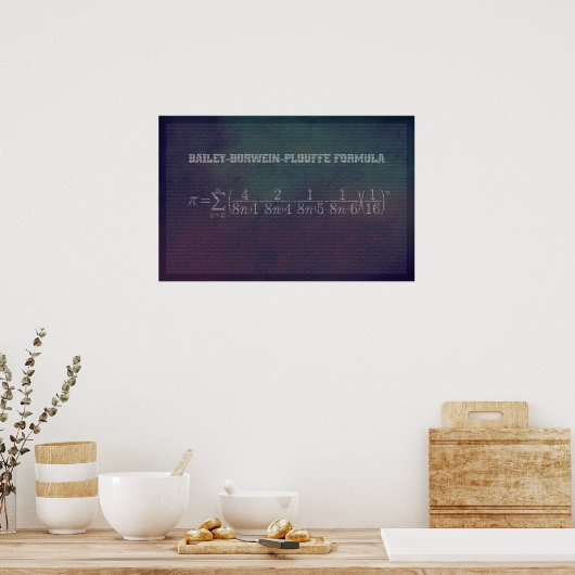Bailey-Borwein-Plouffe Pi-formule - Wiskunde Poste Poster (Keuken)