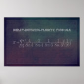 Bailey-Borwein-Plouffe Pi-formule - Wiskunde Poste Poster (Voorkant)