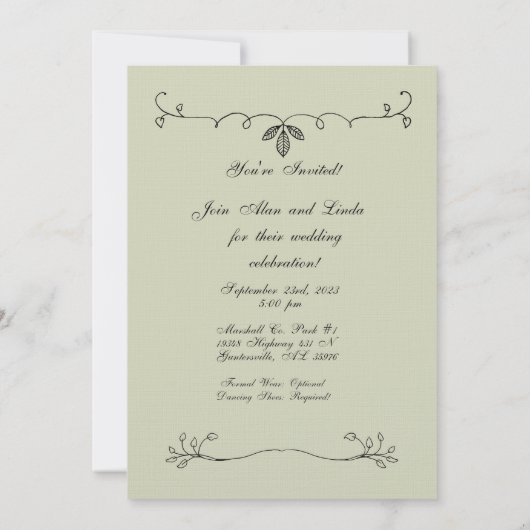 Bailey Bruiloft Kaart (Achterkant)