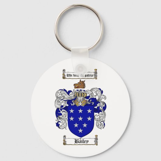 BAILEY FAMILY CREST - BAILEY COAT OF ARMS SLEUTELHANGER (Voorkant)