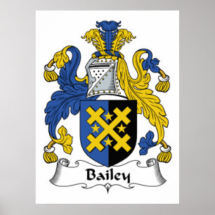 Bailey Family Crest Poster