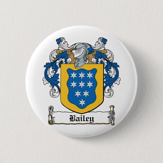 Bailey Family Crest Ronde Button 5,7 Cm (Voorkant)