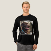 Bailey, het chocoladelab Tri-Blend shirt (Voorkant)
