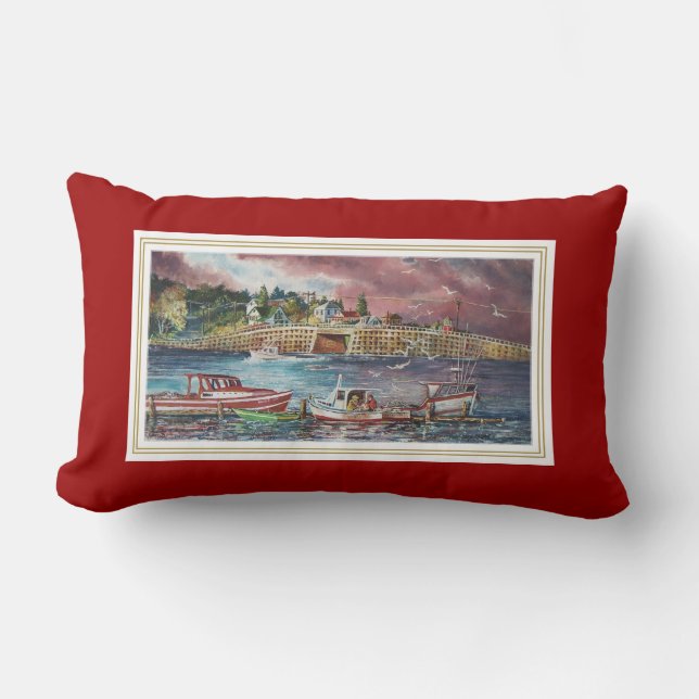 Bailey Island Cribstone Bridge Pillow Kussen (Voorkant)