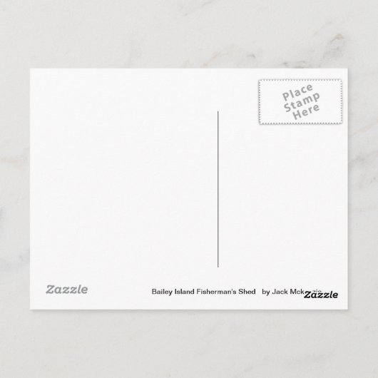 Bailey Island Fisherman's Shed Briefkaart (Achterkant)