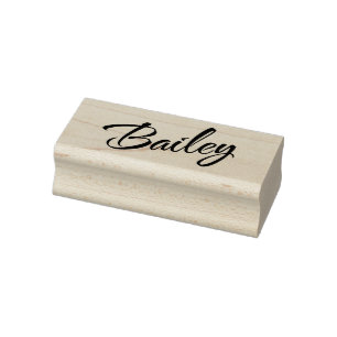 Bailey naam cursief decoratief script lettertype rubberstempel