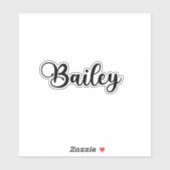 Bailey Naam - Handgeschreven kalligrafie Sticker (Vel)