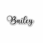 Bailey Naam - Handgeschreven kalligrafie Sticker (Voorkant)