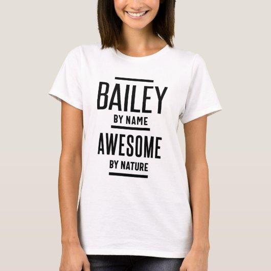 Bailey Persoonlijke naam Birthday Gift T-shirt (Voorkant)