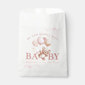 BAILEY Pink Barly Wait Teddy Bear Baby shower Bedankzakje (Voorkant)