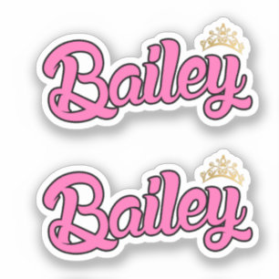 Bailey Roze Naam x2 Vinyl Sticker