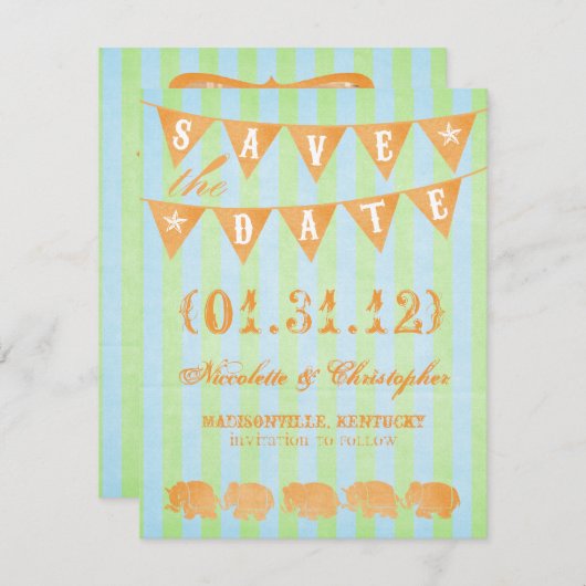 Bailey Save the Date Aankondigingen (Voorkant / Achterkant)