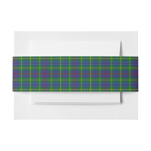 Bailey Schotse Tartan Belly Band Uitnodigingen Wikkel (Voorkant Voorbeeld)