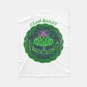 Bailey Scottish Tartan Celtic Thistle Fleece Deken (Voorkant)