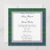 Bailey Scottish Wedding Square Invitation Kaart (Voorkant)