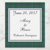 Bailey Scottish Wedding Wine Label Wijn Etiket (Enkel label)