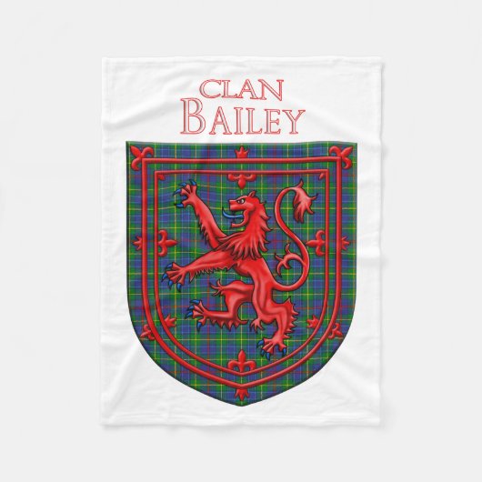 Bailey Tartan Scottish Plaid Lion Rampant Fleece Deken (Voorkant)