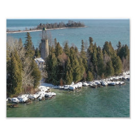 Baileys Harbor door County WI Birdcage Lighthouse Foto Afdruk