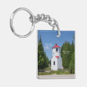 Baileys Harbor Range Lights acrylische sleutelkete Sleutelhanger (Voorkant Links)