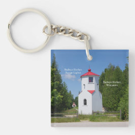 Baileys Harbor Range Lights acrylische sleutelkete Sleutelhanger
