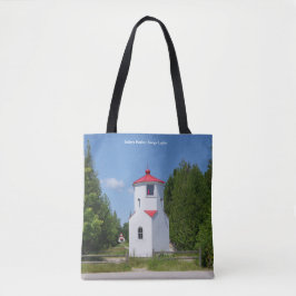 Baileys Harbor Range Lights all over bag Tote Bag