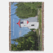 Baileys Harbor Range Lights geweven deken (Voorkant Verticaal)