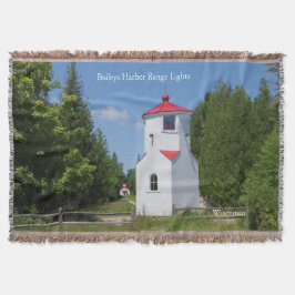 Baileys Harbor Range Lights geweven deken
