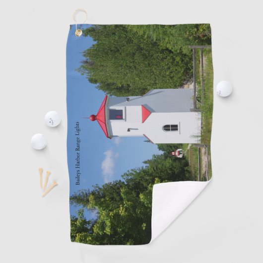 Baileys Harbor Range Lights golfhanddoek (Insitu)