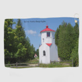 Baileys Harbor Range Lights golfhanddoek (Horizontaal)