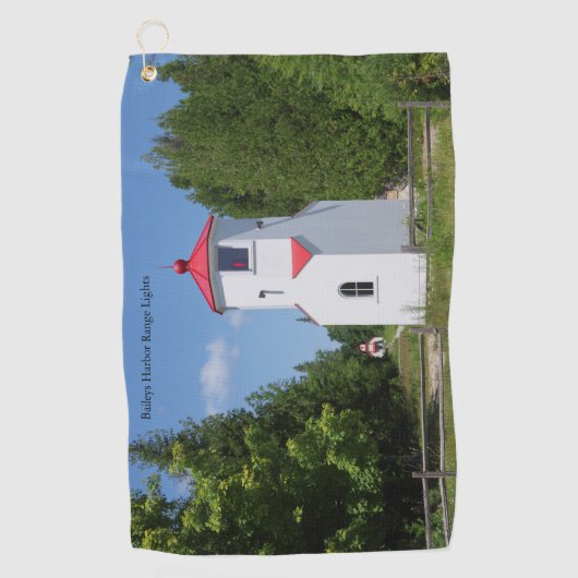 Baileys Harbor Range Lights golfhanddoek (Voorkant)