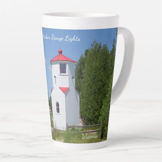 Bailey's Harbor Range Lights Latte Mok (Rechterhoek)