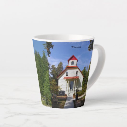 Baileys Harbor Range Lights latte mug Latte Mok (Rechterhoek)