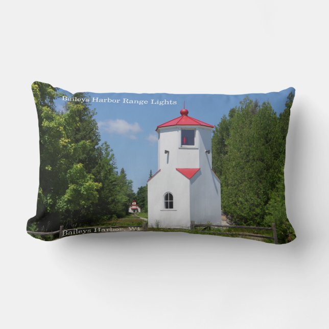 Baileys Harbor Range Lights lumbale kussen (Voorkant)
