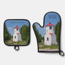 Baileys Harbor Range Lights Ovenwant & Pannenlap Set