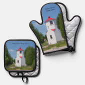 Baileys Harbor Range Lights Ovenwant & Pannenlap Set (Voorkant / Achterkant)