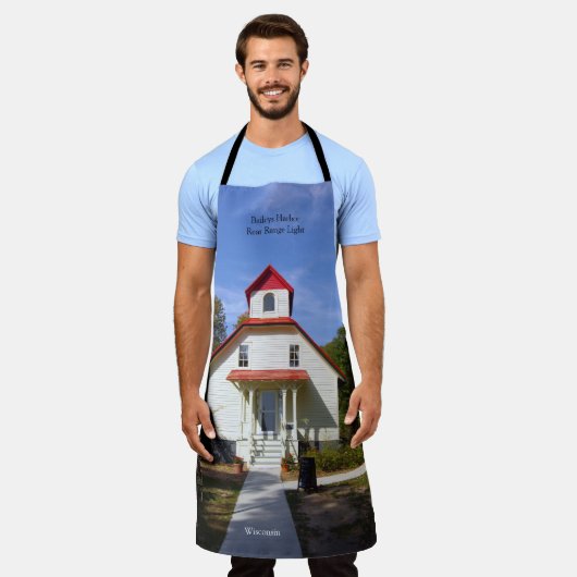 Baileys Harbor Rear Range Light apron Schort (Gedragen)