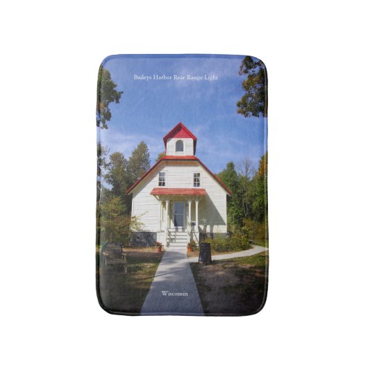 Baileys Harbor Rear Range Light bathmat Badmat (Voorkant Verticaal)