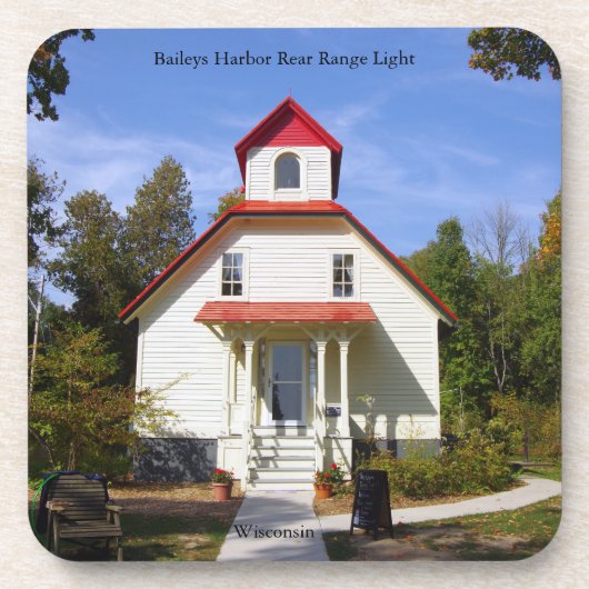 Baileys Harbor Rear Range Light coaster Bier Onderzetter (Voorkant)