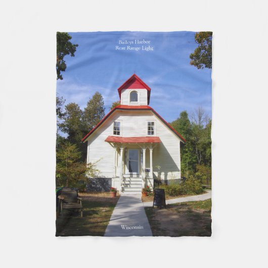 Baileys Harbor Rear Range Light fleece blanket Deken (Voorkant)