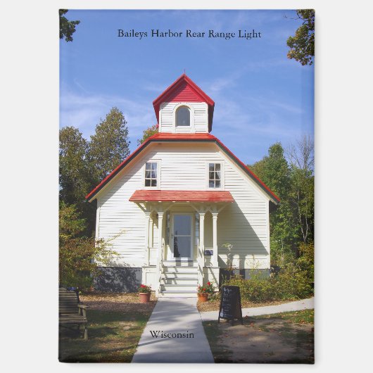 Baileys Harbor Rear Range Light-magneet Magneet (Voorkant)