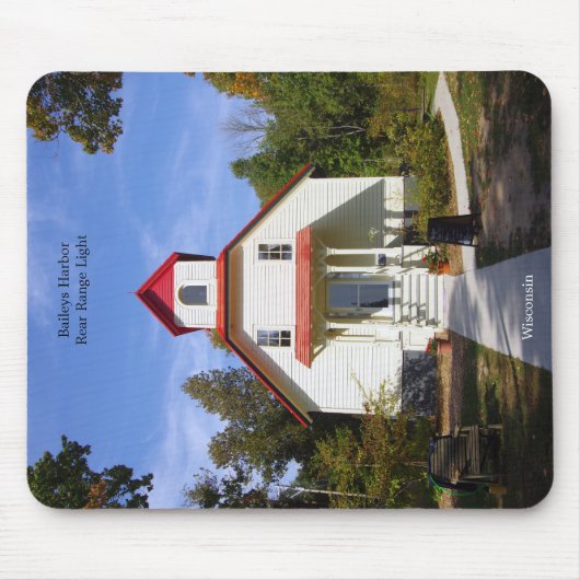 Baileys Harbor Rear Range Light mousepad Muismat (Voorkant)