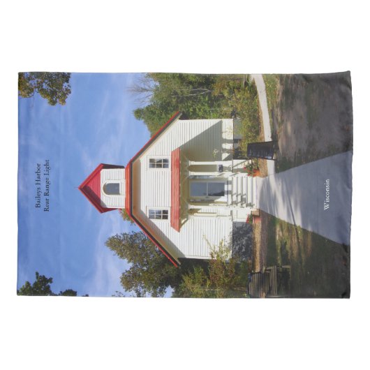 Baileys Harbor Rear Range Light pillow case Kussensloop (Achterkant)